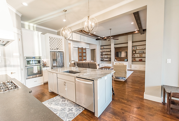 Beautiful Custom Kitchen and Living Area